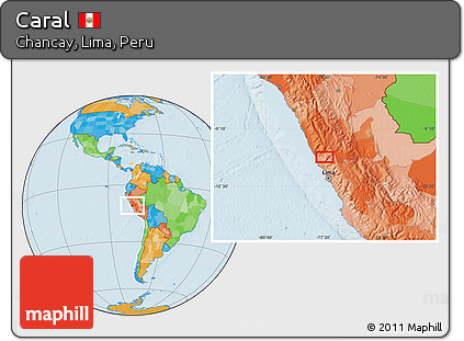 Political Location Map of Caral