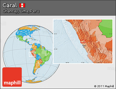Political Location Map of Caral