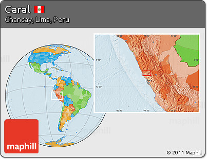 Political Location Map of Caral