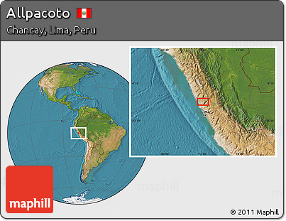 Satellite Location Map of Allpacoto