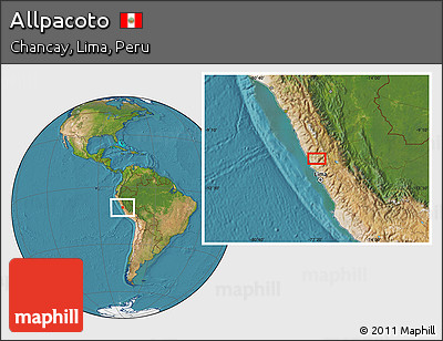 Satellite Location Map of Allpacoto