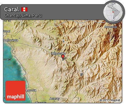 Satellite Map of Caral