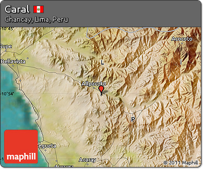 Satellite Map of Caral