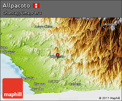 Physical Panoramic Map of Allpacoto