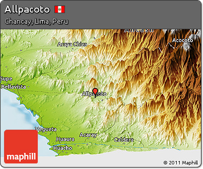Physical Panoramic Map of Allpacoto