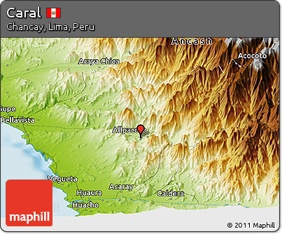 Physical Panoramic Map of Caral