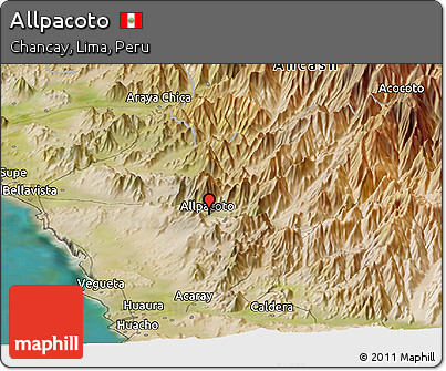 Satellite Panoramic Map of Allpacoto