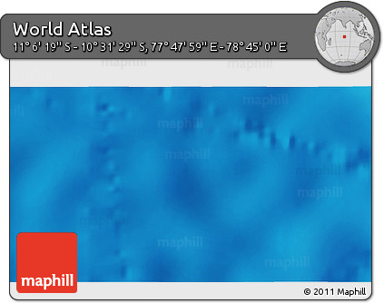 Shaded Relief 3D Map of the Area around 10° 48' 54" S, 78° 16' 30" E