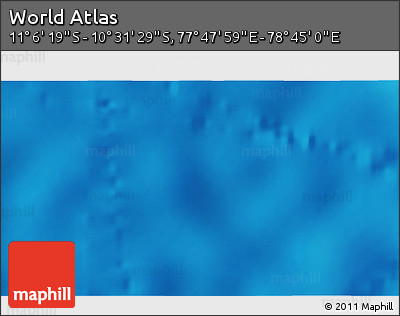 Shaded Relief 3D Map of the Area around 10° 48' 54" S, 78° 16' 30" E