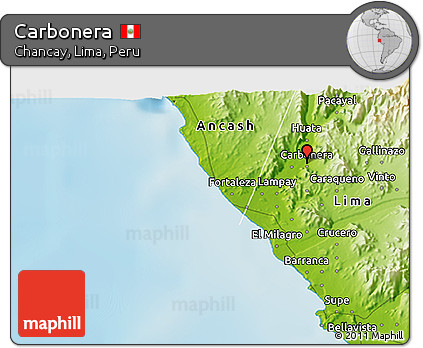 Physical 3D Map of Carbonera
