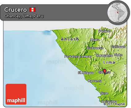 Physical 3D Map of Crucero