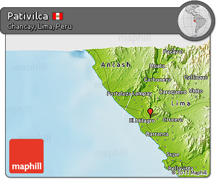 Physical 3D Map of Pativilca