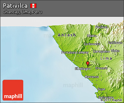 Physical 3D Map of Pativilca