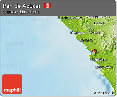 Physical 3D Map of Pan De Azúcar