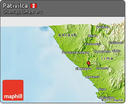 Physical 3D Map of Pativilca