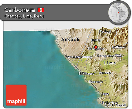 Satellite 3D Map of Carbonera