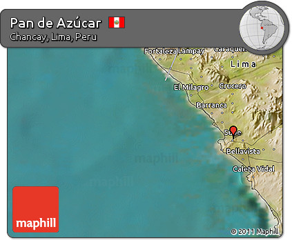 Satellite 3D Map of Pan De Azúcar
