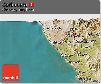 Satellite 3D Map of Carbonera