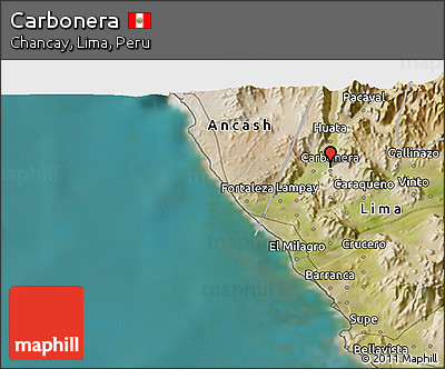 Satellite 3D Map of Carbonera