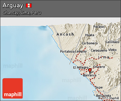 Shaded Relief 3D Map of Arguay