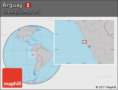 Gray Location Map of Arguay