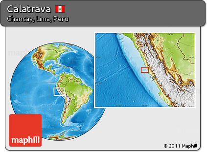 Physical Location Map of Calatrava