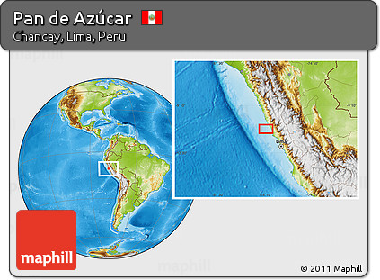 Physical Location Map of Pan De Azúcar