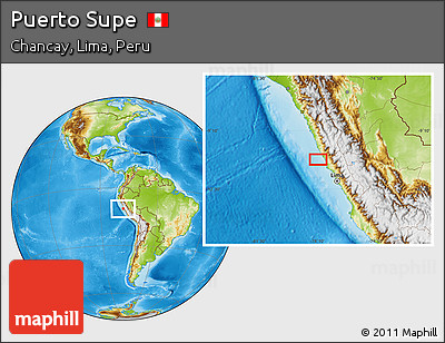 Physical Location Map of Puerto Supe