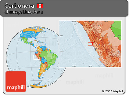 Political Location Map of Carbonera