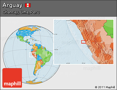 Political Location Map of Arguay