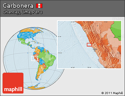 Political Location Map of Carbonera