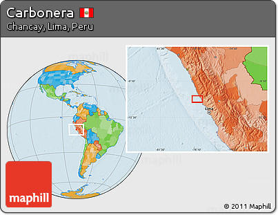 Political Location Map of Carbonera