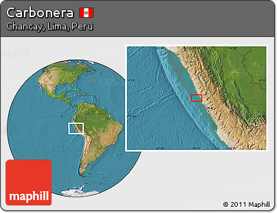Satellite Location Map of Carbonera