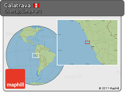 Savanna Style Location Map of Calatrava