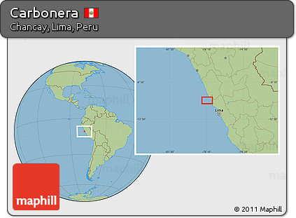 Savanna Style Location Map of Carbonera