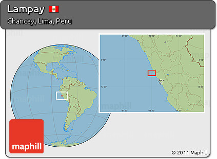 Savanna Style Location Map of Lampay