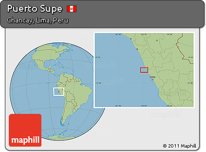 Savanna Style Location Map of Puerto Supe