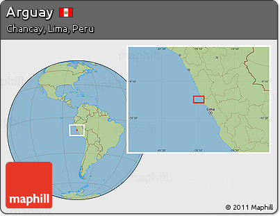 Savanna Style Location Map of Arguay