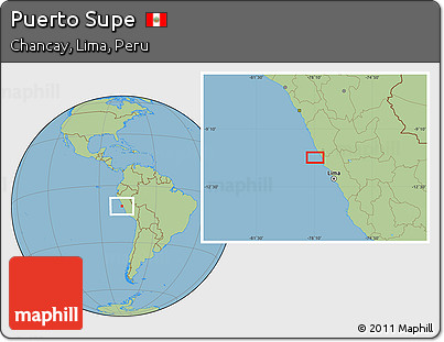Savanna Style Location Map of Puerto Supe