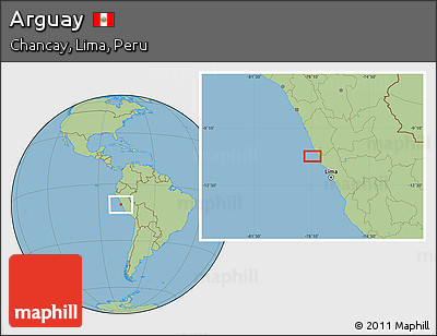 Savanna Style Location Map of Arguay