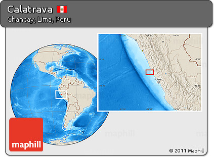 Shaded Relief Location Map of Calatrava