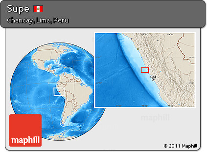 Shaded Relief Location Map of Supe