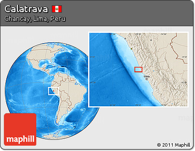 Shaded Relief Location Map of Calatrava
