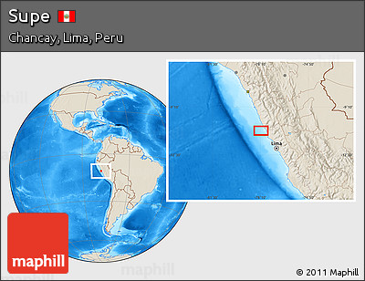 Shaded Relief Location Map of Supe