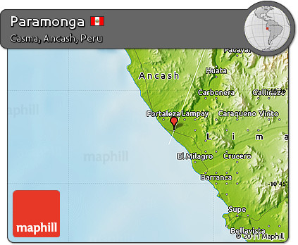 Physical Map of Paramonga
