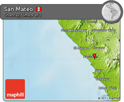 Physical Map of San Mateo