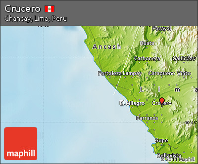 Physical Map of Crucero