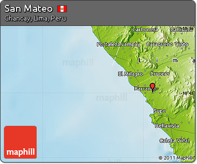 Physical Map of San Mateo