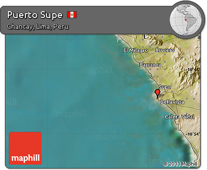 Satellite Map of Puerto Supe