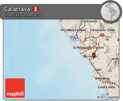Shaded Relief Map of Calatrava